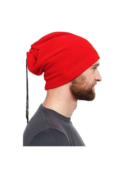 2 Adet Polar Ipli Bere Ve Boyunluk Kırmızı Ve Yeşil Kamuflaj Unisex Bere Boyunluk