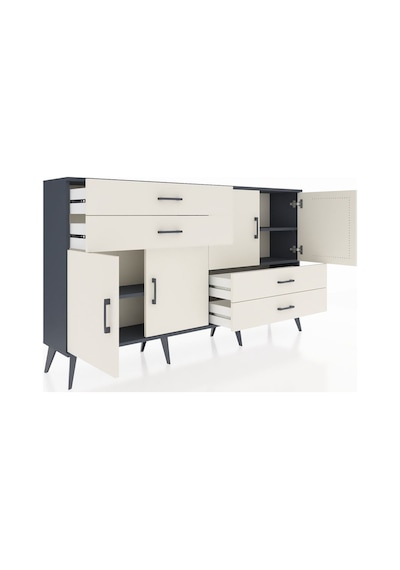 Arges Konsol 3 Raflı 4 Çekmeceli 4 Kapaklı 176x30x99 Antrasit-ayt Antrasit-aytaşı Arges Konsol 3 Raflı 4 Çekmeceli 4 Kapaklı 176x30x99 Antrasit-ayt Antrasit-aytaşı