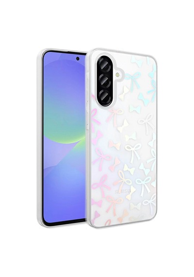 Samsung Uyumlu Galaxy A36 Kılıf Şeffaf Figürlü Zore Folk Sert Kapak Fiyonk
