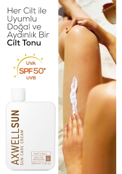 Axwell Sun Care Cream Leke Karşıtı Güneş Koruyucu Krem SPF50+ 125 ML