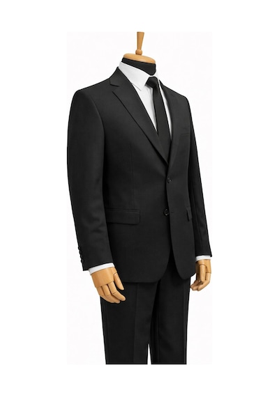 Dekosan Erkek Regular Fit Baba Takım Elbise - 7555 Siyah