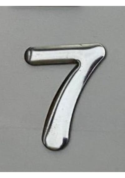 Kapı Numarası Krom Metal 4.2Cm No 7 Yapişkanli