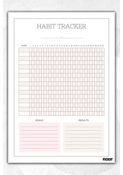 Alışkanlık Takibi - Habit Tracker - A4 Ebat - 30 Yaprak - Günlük Haftalık Planlayıcı - Planner - 1340 Çok Renkli