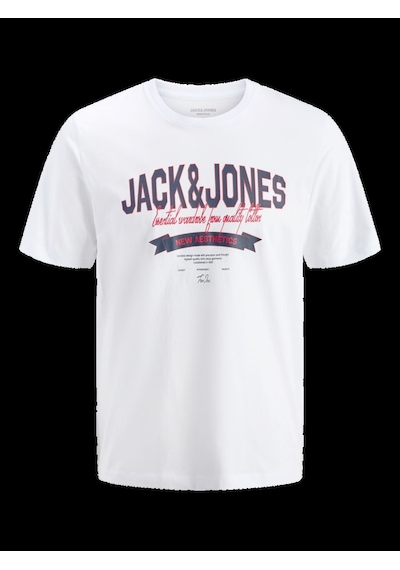 Jack&jones Jjelogo Tee Ss O-neck 2 Col Ss26 Sn Erkek T-shirt 12288016 Beyaz