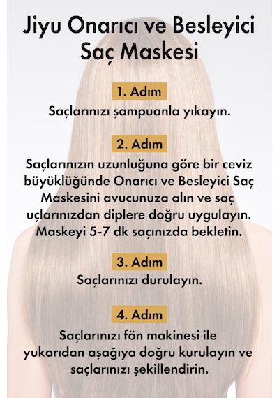 Jiyu Yıpranmış Saçlar İçin Onarıcı Besleyici Keratin Saç Maskesi 300 ML