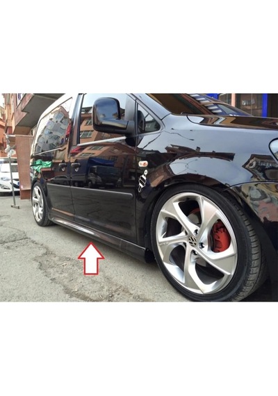 Vw Caddy R Yan Marşpiyel Seti Plastik 2 Adet Mat Siyah 2010-2020 Karlık+ek+bodykit