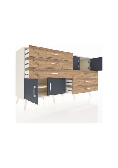 Hyperion Konsol 2 Raflı 6 Çekmeceli 4 Kapaklı 176x44x99 Aytaşı-antrasit/çam Aytası/antrasıt - Aytası Hyperion Konsol 2 Raflı 6 Çekmeceli 4 Kapaklı 176x44x99 Aytaşı-antrasit/çam Aytası/antrasıt - Aytası