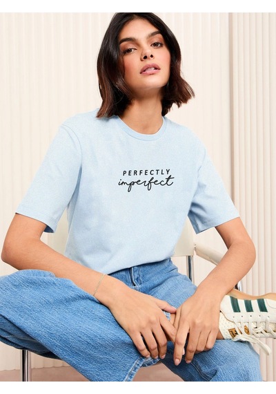 Uyguntarz Unisex Answer Baskılı Oversize Tshirt Bebe Mavisi