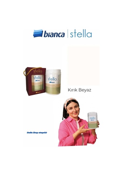 Stella Su Bazlı Saf Akrilik Boya 500ml - Kırık Beyaz