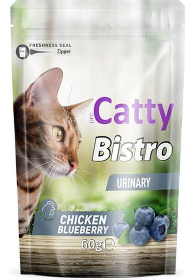 Catty Bistro Üriner Tavuklu Ve Yaban Mersinli Kedi Ödül Maması 60 Gr