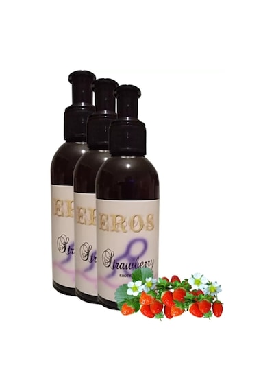 Hubrendy Sh Eros Çilek Kokulu Masaj Yağı 3 Adet 120 Ml
