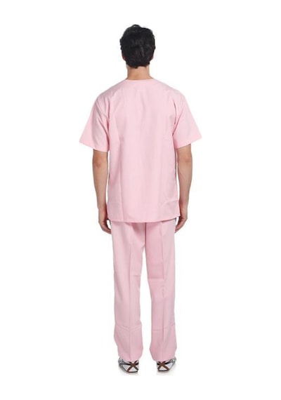 V Yaka Takım Kısa Kol Pembe