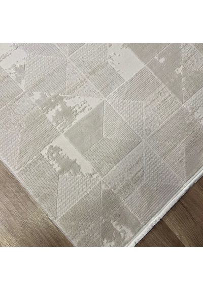 Apex Azur 6531 Krem Modern Makina Halısı Krem