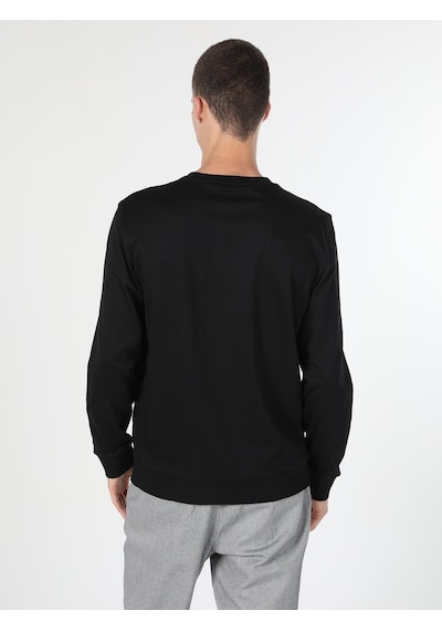 Colin's Regular Fit Baskılı Siyah Erkek Sweatshirt CL1060122_Q1.V2_BLK Siyah