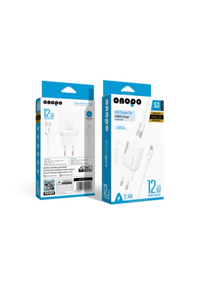Onopo S3 12w 2.4a Micro Usb Şarj Cihazı