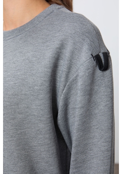 Tommy Life Gri Melanj Kompakt Pamuklu Kalın Pürüzsüz Dokulu O Yaka Oversize Fit Kadın Eşofman Takım - 95341 GRİ MELANJ Tommy Life Gri Melanj Kompakt Pamuklu Kalın Pürüzsüz Dokulu O Yaka Oversize Fit Kadın Eşofman Takım - 95341 GRİ MELANJ