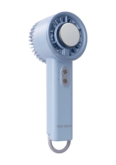 Ven-dens Vd-fan001 Usb Şarjlı Taşınabilir Mini Vantilatör, 3 Kademeli Hız, Kablosuz Kullanım, Mavi