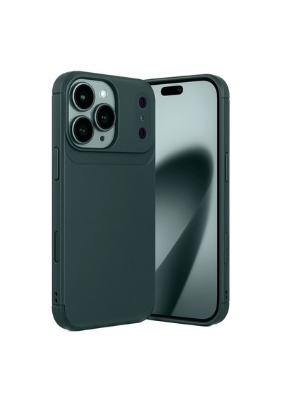 Apple iPhone Uyumlu,  17 Pro Auto Focus Karbon Kapak - Koyu Yeşil
