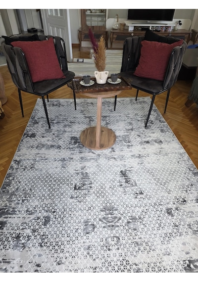 Bambu Krem Gri Gerçek Bambu Kadife İnce Sık Dokuma Özel Kesim Salon Koridor Oturma Odası Halısı Krem-gri