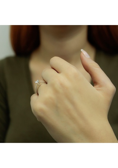 Lova F Renk 0,45 Karat Pırlanta Tektaş Yüzük - 1030009