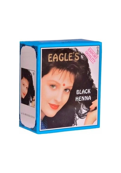 Hubrendy Tedarik Eagle's Orijinal Hint Kınası Saç Boyası Siyah - Black Henna