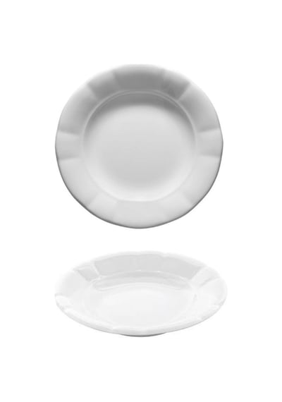 Güral Porselen Otel 18 Cm Rölyefli Çukur Tabak 6 Lı Gr18ck00 Beyaz