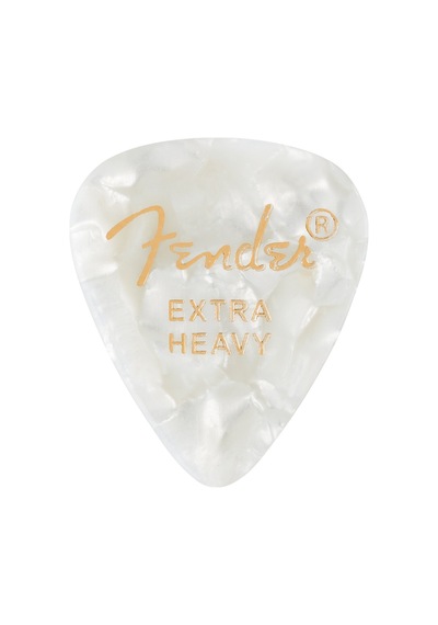 Fender 1980351605 351 Premium Extra Heavy Gitar Penası White Moto Beyaz İnci Klasik Görünüm 351 Formu İle Her Tarza Uygun