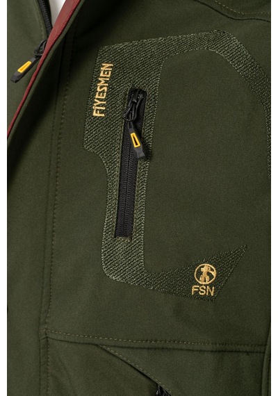 Famoda Kürklü Su Ve Rüzgar Geçirmez Haki Softshell Kışlık Erkek Mont Haki