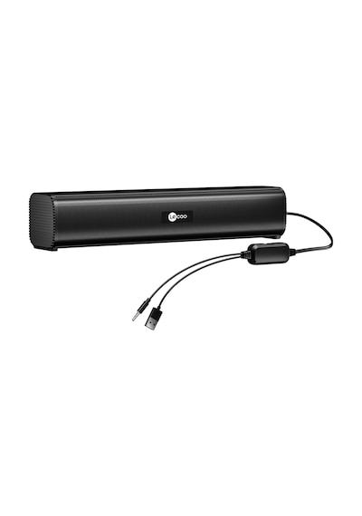 Lecoo DS107 Kablolu USB/AUX Stereo 6W Soundbar Taşınabilir Hoparlör Siyah