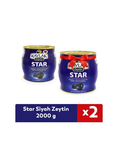 Kavlak Gemlik Star Siyah Zeytin 2 Kg 1 Alana 1 Bedava