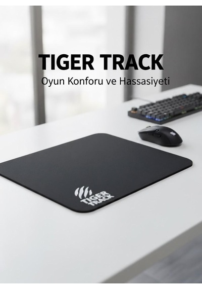 Tıger Track Gaming Mouse Pad 30x25 Cm Pürüzsüz Yüzey, Profesyonel Oyun Deneyimi 30 Cm 25 Cm