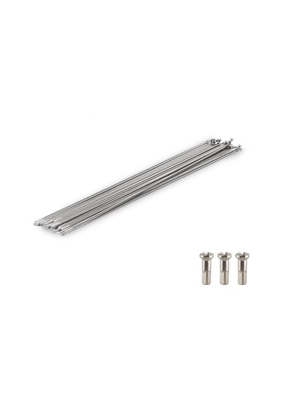 Bike And Art 2.5mm X 281mm Tel Ve Krom Tel Başı Paslanmaz 80 Adet Gümüş