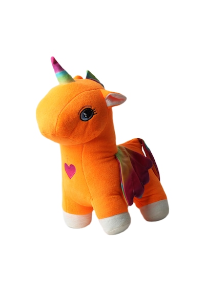 İthal Kumaş Gökkuşağı Kanatlı Unicorn Pegasus At Figür Peluş Oyuncak Uyku & Oyun Arkadaşı Büyük Boy 001