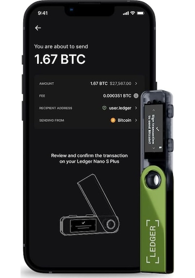 Ledger Nano S Plus Neptün Mavisi Kripto Donanım Cüzdanı Bakır Ye