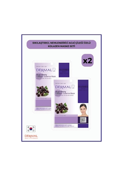 Dermal Acai Çileği Özlü Kolajen Maskesi 2 x 23 G