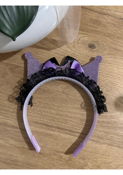 Kuromi Tüllü Taç Toka Mor