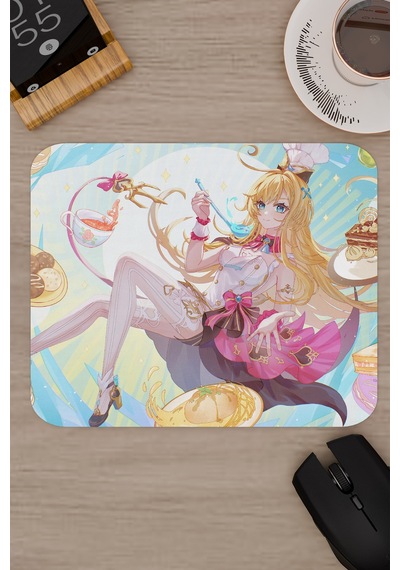 Escoffier Genshin Impact Anime Gacha V5 - 22x18 Gaming Mouse Pad Fare Altlığı