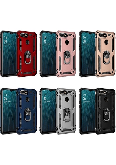 Oppo A12 Kılıf Zore Vega Kapak-Siyah