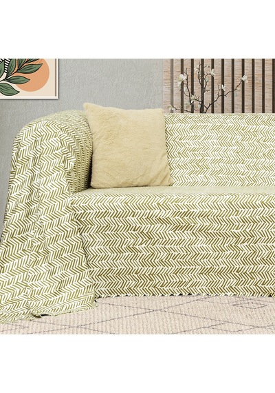 Softmicro Gökkuşağı Desenli Boho 180x300 Cm Koltuk Örtüsü Şalı