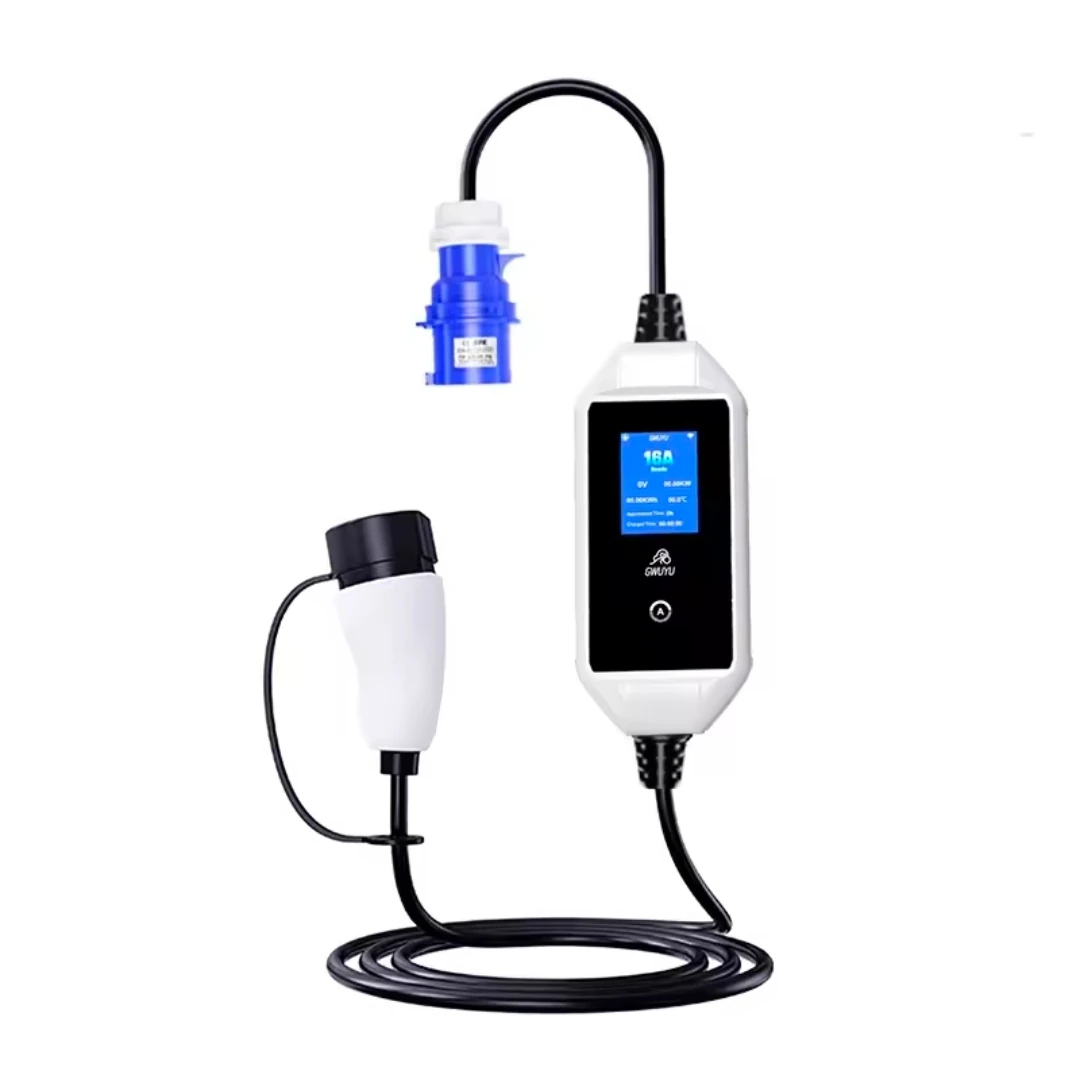 Gwuyu 7 Kw 32a Tek Faz Elektrikli Araç Şarj İstasyonu Wifi App 5 Metre 5m Kablolu, 32A, 7,4kW, Type 2 Gwuyu 7 Kw 32a Tek Faz Elektrikli Araç Şarj İstasyonu Wifi App 5 Metre 5m Kablolu, 32A, 7,4kW, Type 2