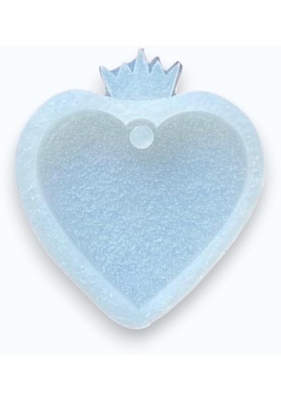 Ayrex Cnk Craft Shop Epoksi Reçine Silikon Kalp Kalıp Delikli Kalp Anahtarlık & Kolye Kalıbı Diğer