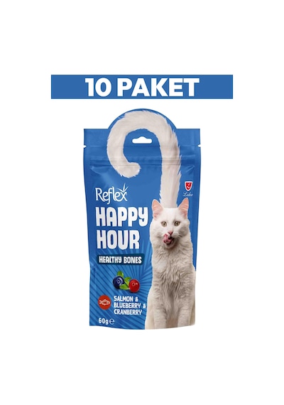 Reflex Happy Hour Healty Bones Somon & Yaban Mersinli & Kızılcık Sağlıklı Kemikler Için Destekleyici 10lu Fırsat Bty