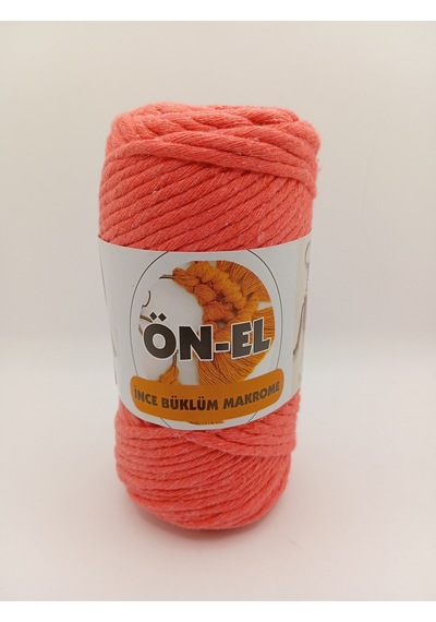 Ön-el Büklüm Taranabilir Makrome İpi - 250 Gr - Pembe