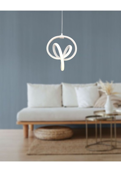 Tt317-By Tt Aydınlatma Stilla Modeli Mat Beyaz Led Avize