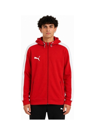 Puma Essential Full Zip Hoodie Erkek Kırmızı Sweatshirt 60546502 Siyah