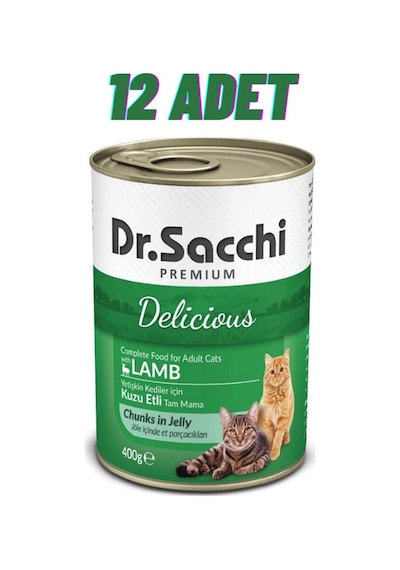 Dr.sacchi Kuzu Etli Kedi Konservesi 12x400 Gr