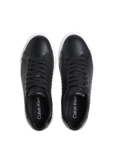 Calvin Klein Jeans Kadın Basket Lace Up Lth Aop Ayakkabı Yw0yw02006beh Siyah