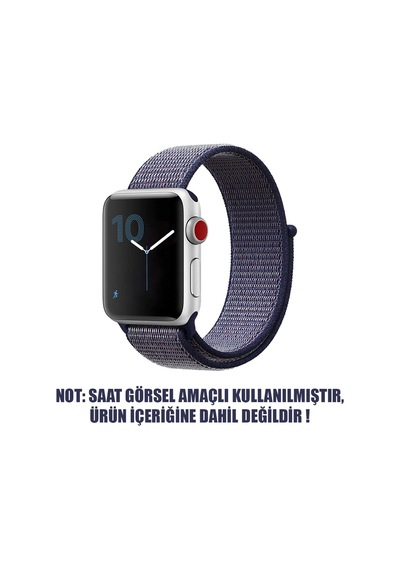 Microsonic Apple Uyumlu  Watch SE 2022 40 MM Hasırlı Kordon Woven Sport Loop