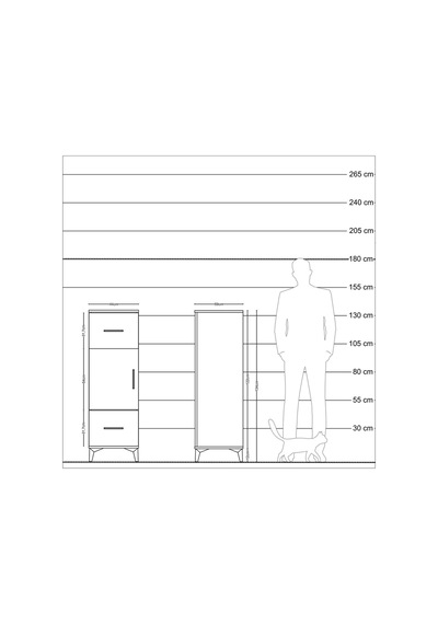 Kronos Dolap 2 Raflı 2 Çekmeceli Tek Kapaklı 44x59x134 Antrasit-antrasit Aytası Kronos Dolap 2 Raflı 2 Çekmeceli Tek Kapaklı 44x59x134 Antrasit-antrasit Aytası