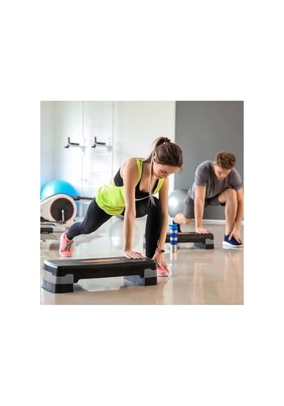 Slipt Ckspor 2 Kademeli Ayarlanabilir Fitness Step Tahtası, Siyah